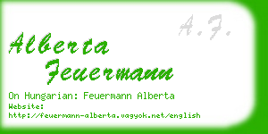 alberta feuermann business card